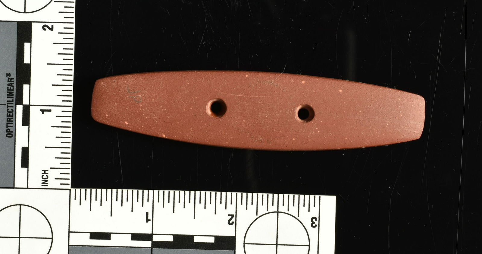 4" Reproduction Catlinite Gorget: Reproduction. As-is.