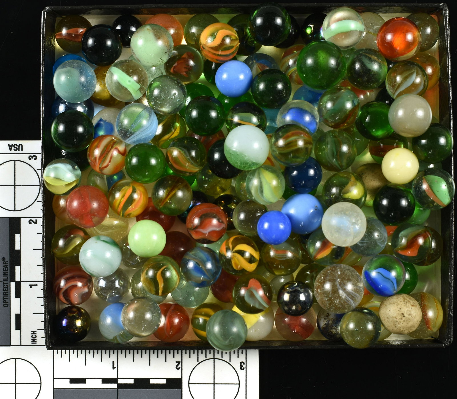 Large lot of Vintage Marbles: Many styles, colors, patterns. Nice!