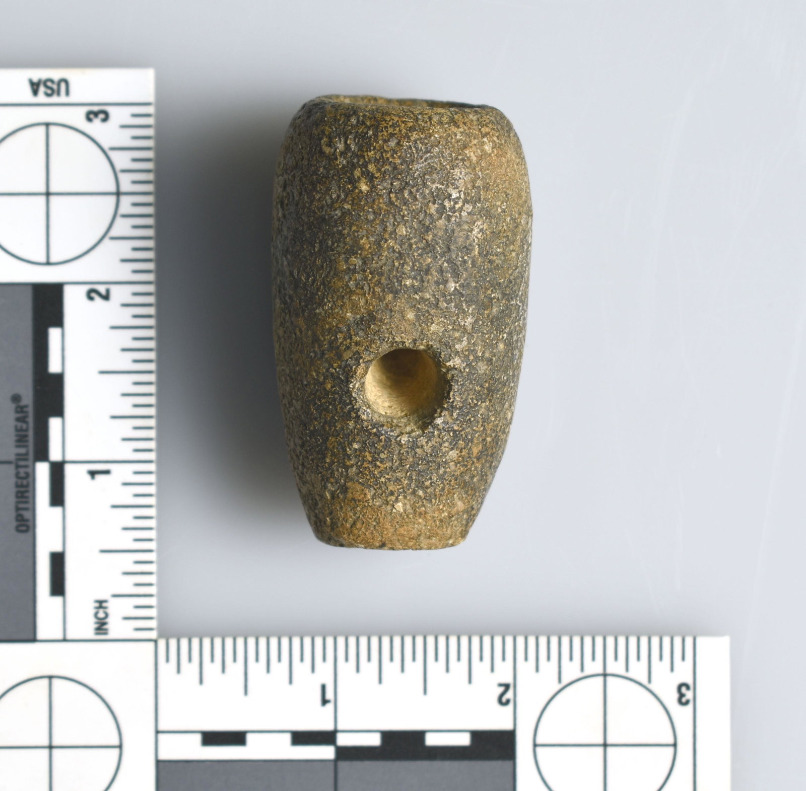 2-7/16" Fort Ancient Pipe: Nice Fired Clay pipe from Ohio. Nice!