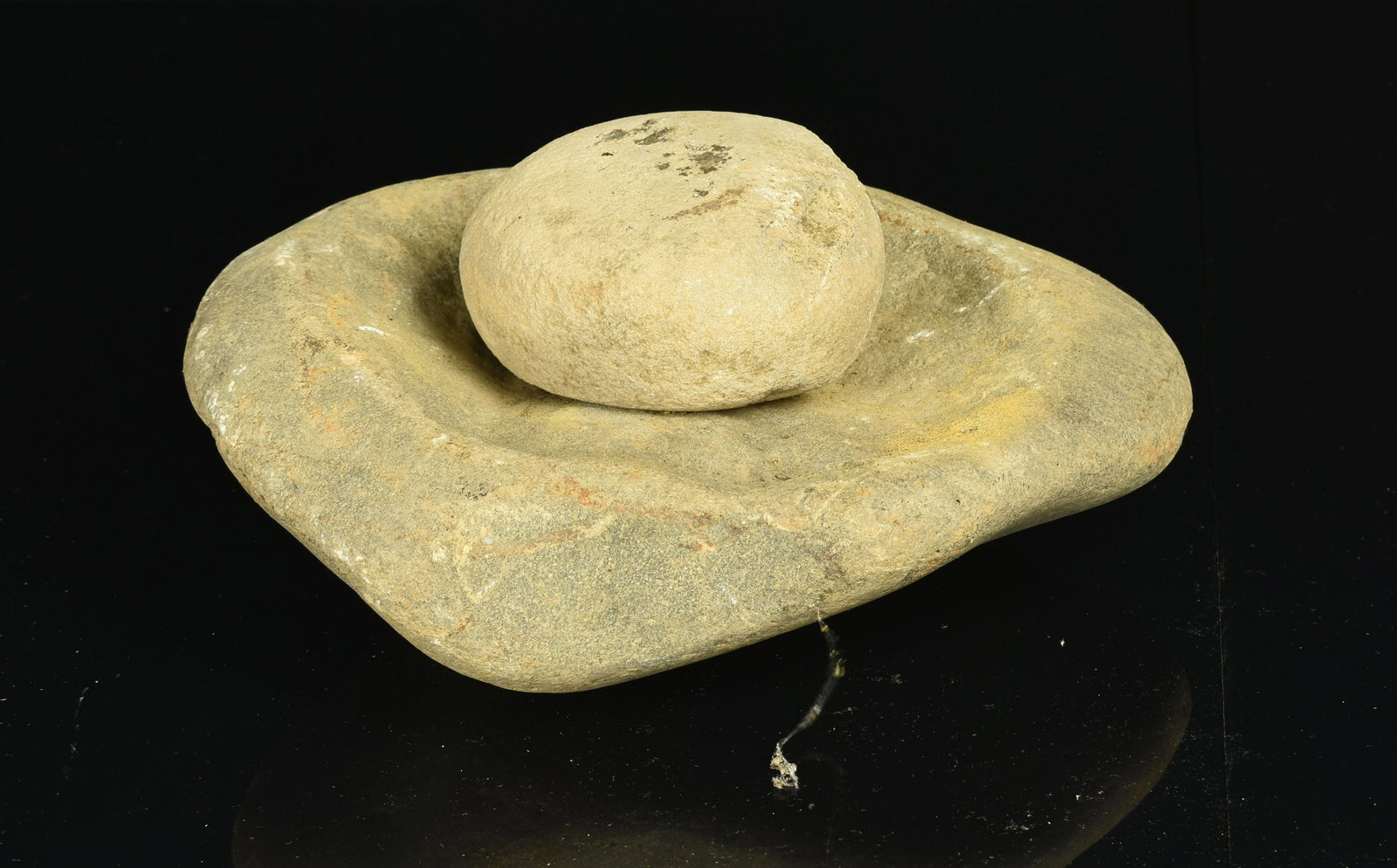 9-1/2" Mortar and Pestle: Nice example from Tennessee. Ex Cowan Hood Collection.