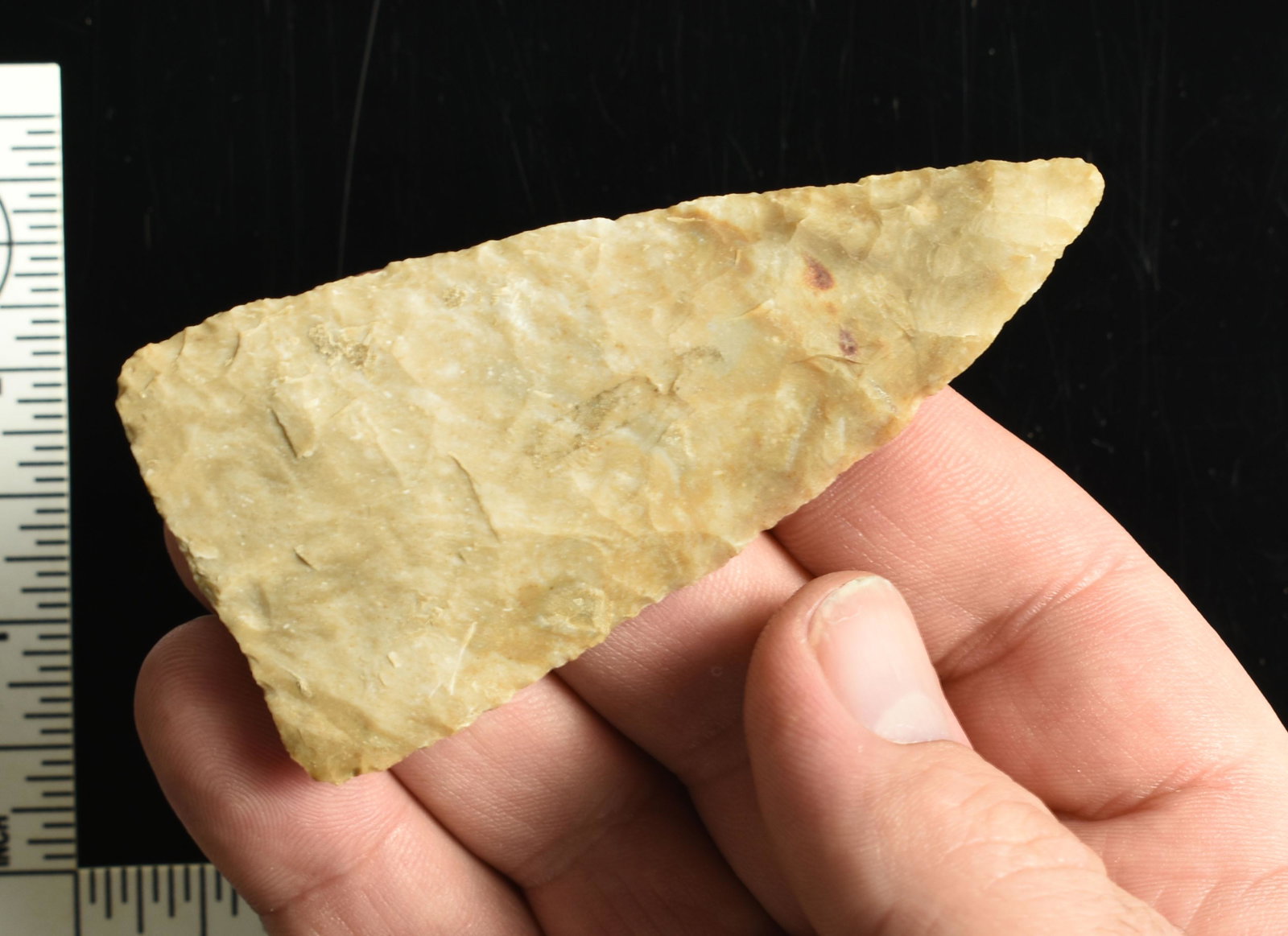 3-7/16" Kinney: Great Central Texas example from Burnet County. Ex Bill Arnold, Swarey estate collections. Fossil chert.