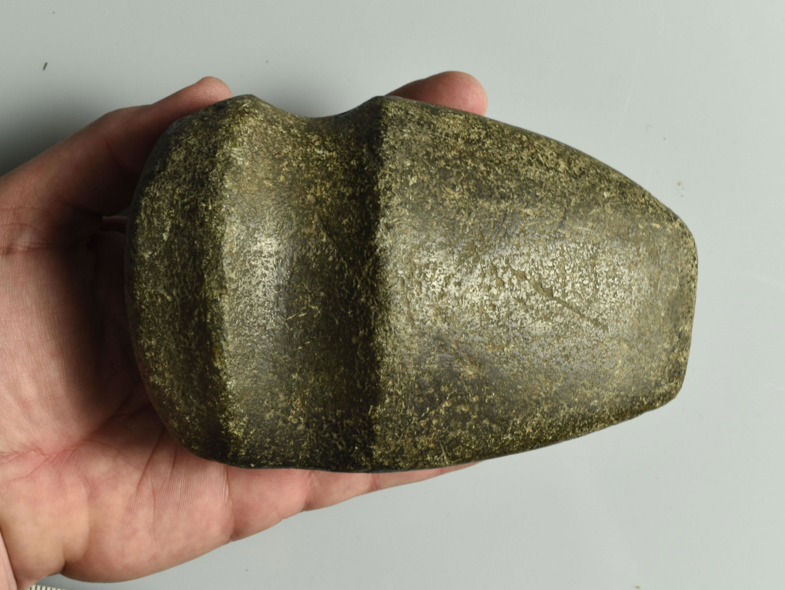 6-3/16" 3/4 Groove Axe: Superb example from Western Illinois. Formerly of the Glenn Leesman, Lee Collections. Very well developed axe.