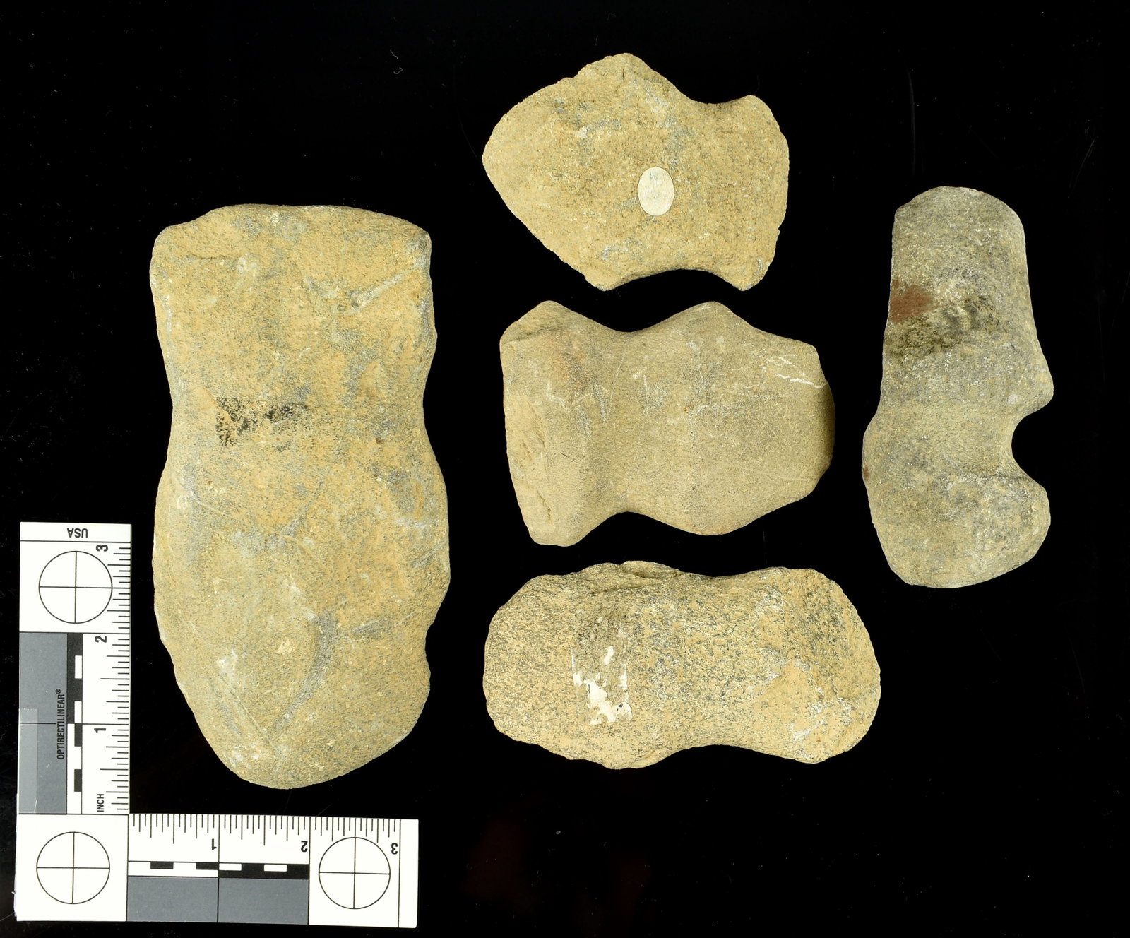 5 Grooved Axes: Lot of 5 grooved axes. Ex Cowan Hood Collection.