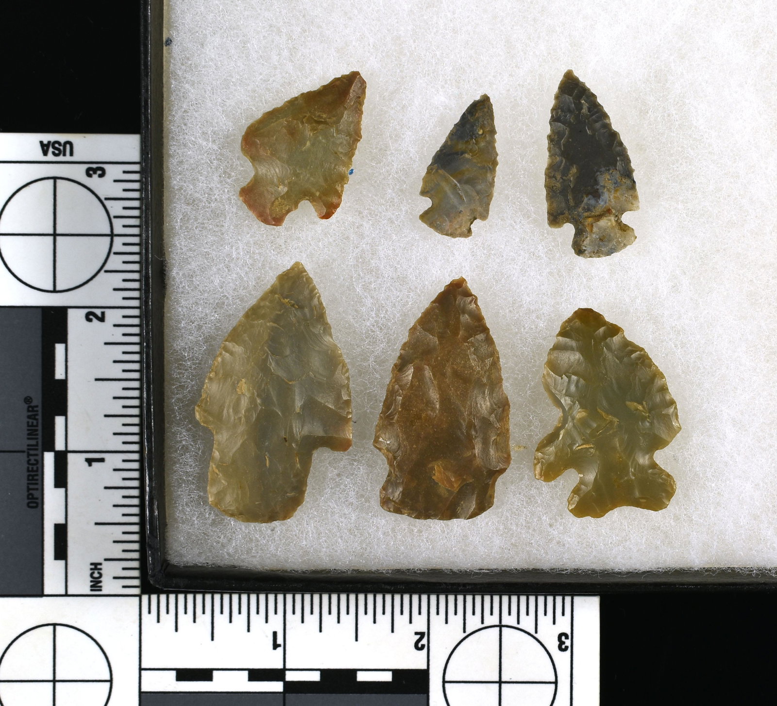 6 KY Points: Nice lot of Points most are Carter Cave flint. Central Kentucky examples.