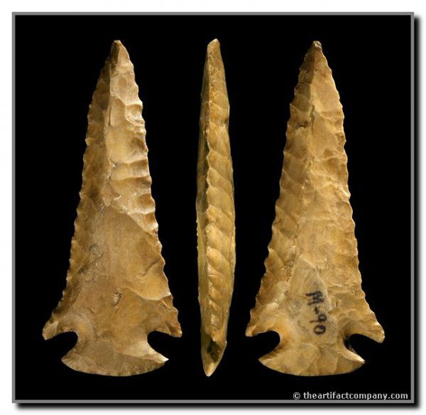 3 1/8" Dovetail: Found near Kentucky Lake in Calloway Co., Kentucky. Camden Chert. Davis (2008)