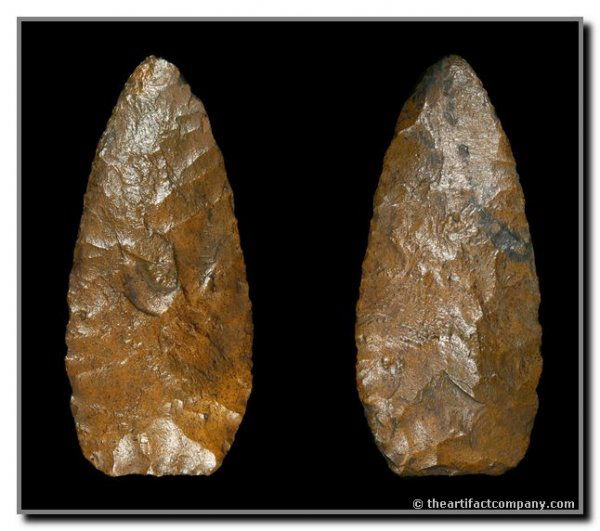 4 1/8" Cowhouse Slough: Suwannee Co., Florida. River Stained Coastal Plains Chert. Ex - Kilander, Nelson Collections. Jackson (2003), Stermer (2009)