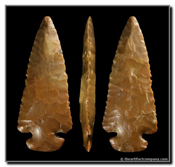 3 3/4" Dovetail: Clinton Co., Kentucky. Carter Cave Flint. Ex - John Adams Collection. Baker (2007), Dickey (2008) Stermer (2009)