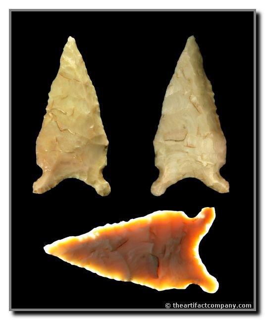 1 15/16" Rodgers Side Hollowed (San Patrice Varian: Found in Brazoria Co., Texas. Texas Cream Flint. Ex - Perino. Ex - Nelson. Jackson (2004)