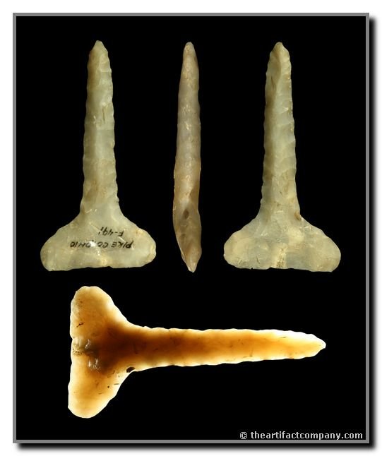 2 9/16" T-Drill: Pike Co., Ohio. Flint Ridge. Translucent! Ex - Richard Carter Collection. Davis (2009)