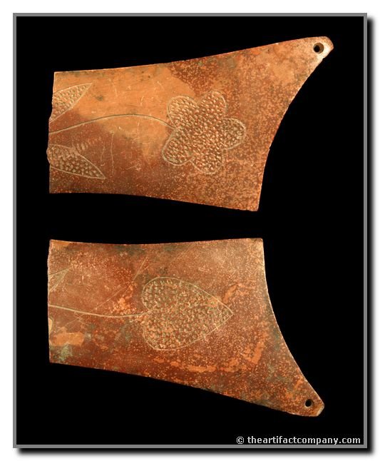 6 1/8" Engraved Gunstock Effigy Palette: Found in South Dakota. Catlinite. Ex - Nelson. Jackson (2006). Partial.