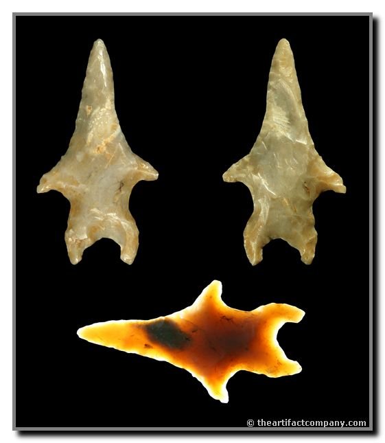 2 1/4" Gower Pedernales: Texas Type. Highly Translucent Edwards Plateau Chert. Rare and stunning type. Ex - Nelson. Jackson (2001).