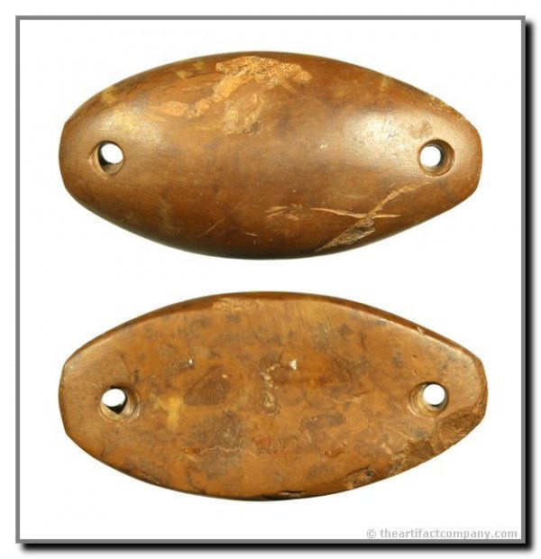 3 1/4" Humpback Gorget: Found by Eric Reinecker in Perry Co., Illinois. Ferruginous Slate. Ex - Miller Collection. Jackson (2007)