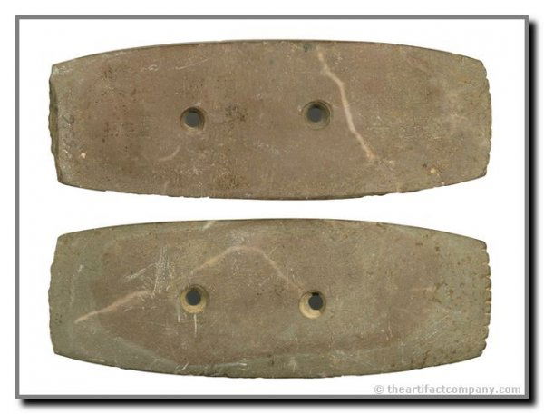 4 5/8" Tallied Gorget: Ohio. Red Slate. Ex - Jack Litchfield Collection. Jackson (2006)