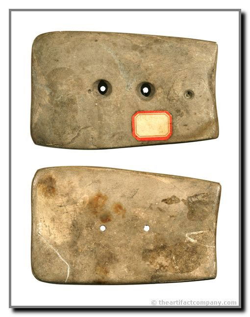 3 1/2" Salvaged Gorget: Greene Co., Ohio. Pipestone. Davis (2002)