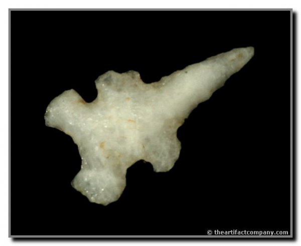 092: 1 1/8" Hohokam Drill: Pima Co., Arizona. Ex - Phil Abbinante. Snowy Quartz. Jackson COA.