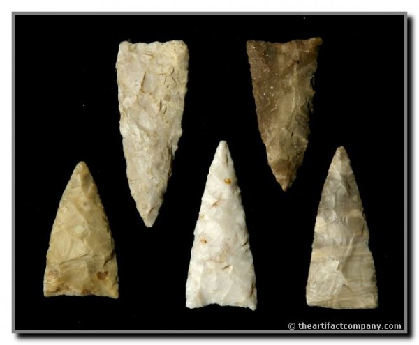 5 Triangles: Various Materials. Central Kentucky. Ex - Webb Collection.