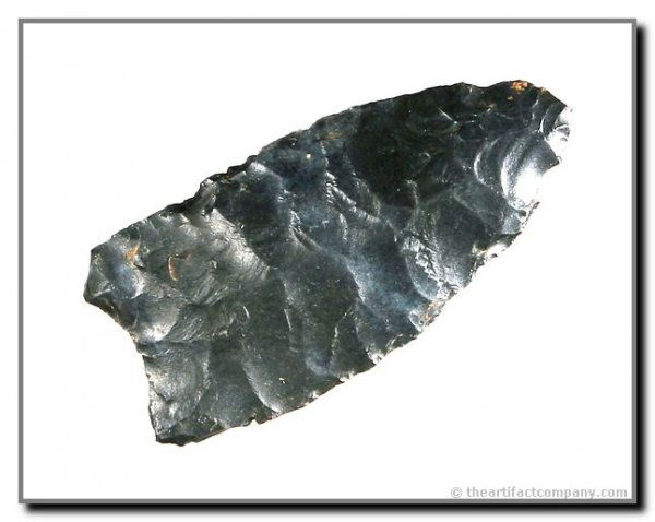 1 9/16" Unfluted Clovis: Ohio. Ex - Glenda Downs Collection. Coshocton. Jackson COA.