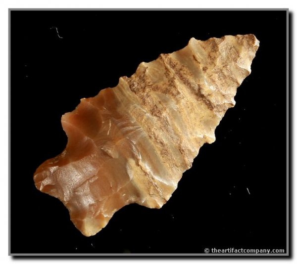 2 1/4" Heavy Duty: Very pretty Kentucky piece of Carter Cave flint. Ex - Rocky Hall. Earthworks COA.