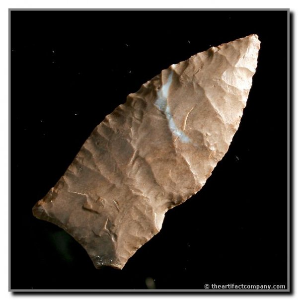 2 7/16" Beaver Lake: Fleming Co., Kentucky. Well made example in Fort Payne chert. Perino COA (as Arkabutla).