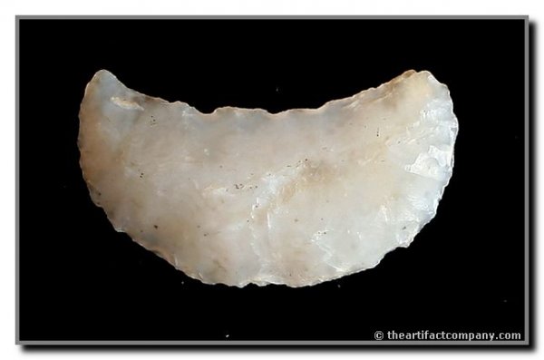 1 1/8" Lunate Crescent: Excellent example in Luna Agate from Luna Co., New Mexico. Davis COA.