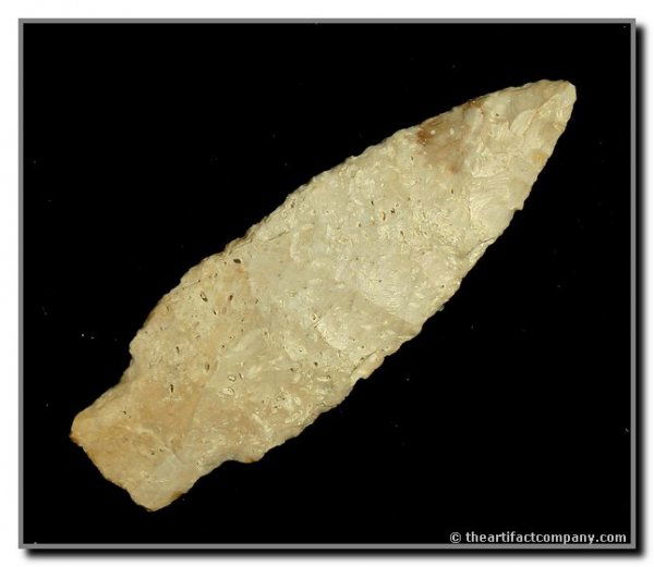 3 11/16" Kramer: Dunn Co., North Dakota. Light cream color chert. Rogers COA.