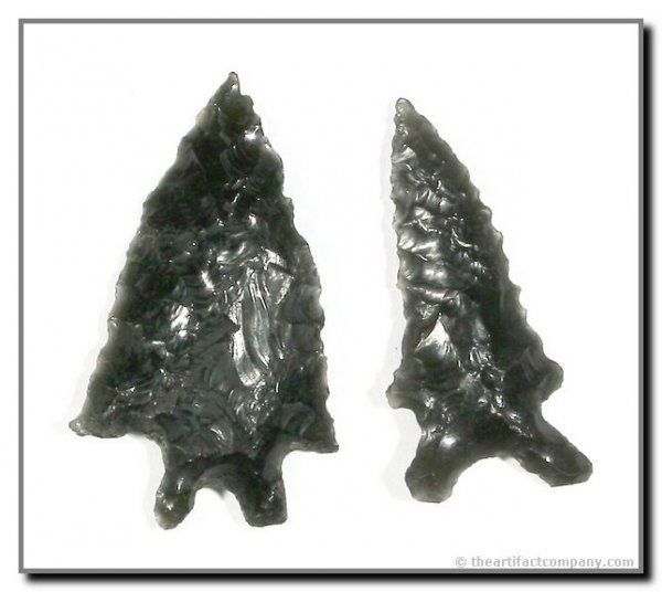 Pair of Obsidian Elkos: Nice set of Elkos from Oregon in translucent black obsidian.