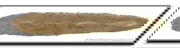 7 5/8" Chisel: Large example from Tennessee. Dover Chert. Nice polish at bit.