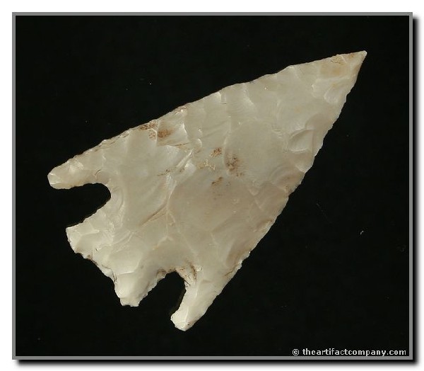 2 5/16" Marshall: Extremely thin example from Central Texas. Translucent high-quality semi-gloss Edwards Plateau flint.