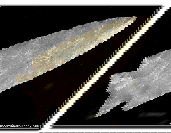 013: 3 1/16" Stilwell: Pretty Hornstone example from Southern Indiana. Ex - John Duncan Collection.