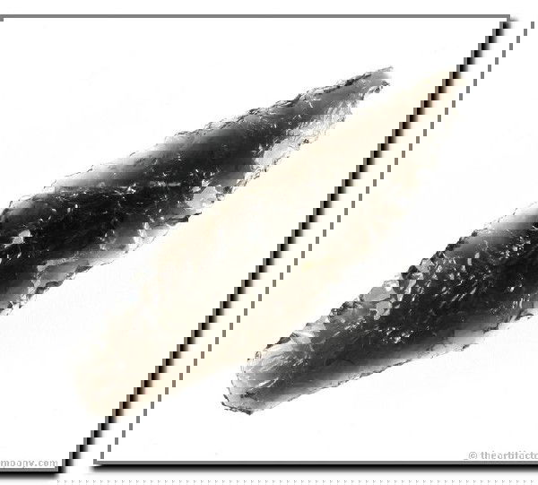 081: 2 15/16" Stemmed Knife: Found near Abernathy Creek, Oregon. Obsidian. Nice and big.