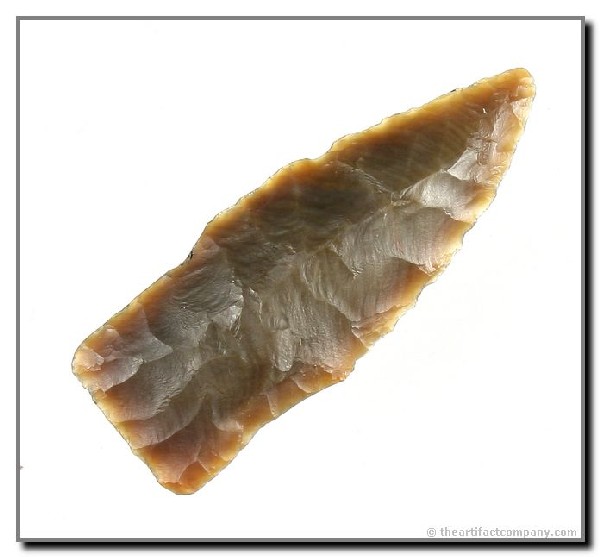 097: 2 1/16" Eden: Beautifully banded high grade translucent chalcedony. Diamond Cross Section. Found by George Green in Lincoln Co., Nebraska.