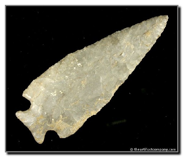 4 5/16" Besant: Large well made knife found on a private ranch by George Green near Sutherland Reservoir in Lincoln Co., Nebraska.