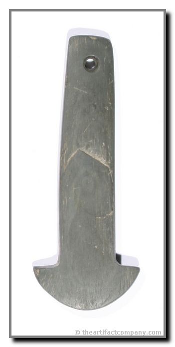 4" Anchor Pendant: Banded Slate example from Greene Co., Ohio. Ex - Cameron Parks Collection. J. Bennett COA.