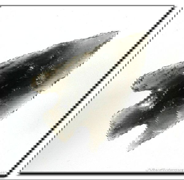 1 3/16" Eastgate: Highly translucent Obsidian. Klamath Co., Oregon. Ex - Bodle Collection.