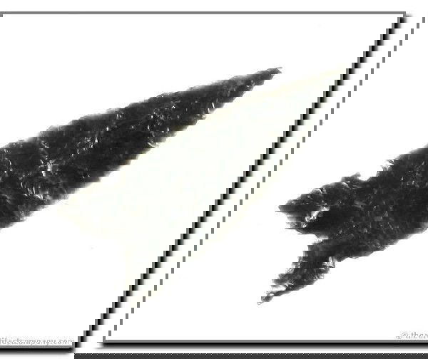 1 5/16" Desert Sierra: PAPER THIN! Obsidian, Klamath Co., Oregon. Ex - Bodle Collection.