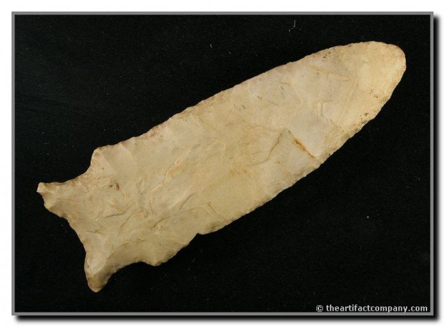 4 3/8" Hemphill Dalton: Made of a pretty Cobden chert. Williamson Co., Illinois. Ex- Fahran Smith and Terry Allen Collections. Motley COA.