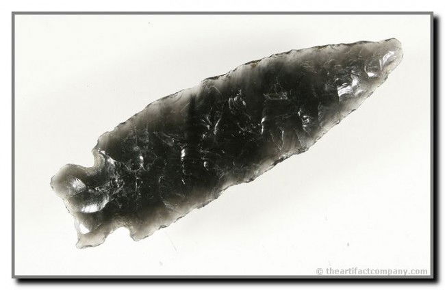 3" Northern Side Notch: Obsidian. Bodle Family Ranch, Klamath Co., Oregon.