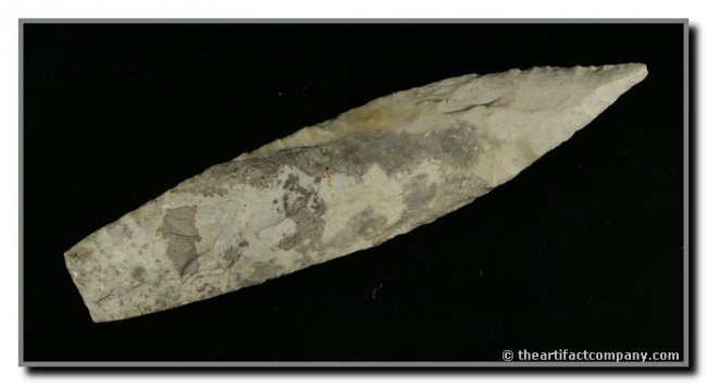5 7/16" Sedalia: Attractive mottled gray, cream, and white Burlington. Pettis Co., Missouri. Ex- Michael Bonner and Terry Allen Collections. Motley COA.