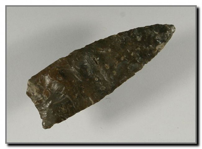 2 1/8" Plainview: Pretty river polished Florence chert. Oklahoma. Ex - Terry Allen Collection