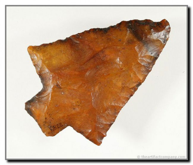 3 3/8" Wacissa: Excellent piece of translucent river-stained Coastal Plains Chert. FL/GA. Ex - Terry Allen Collection.