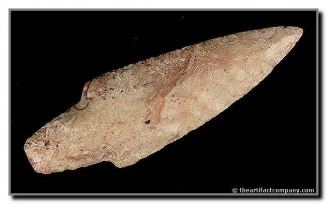 030: 3 15/16" Adena: Nicely made example in heat treated Burlington Chert. Johnson CO., Missouri. Ex - Ryan Keele Collection. Motley COA.