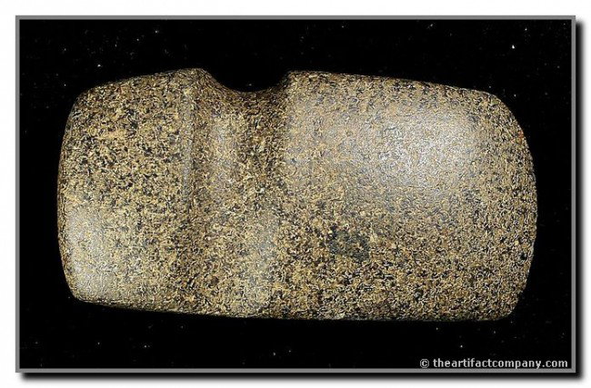 098: 4" x 2 1/8" 3/4 Groove 'Pocket' Axe: Rather exceptional example with polish over its entirety. Dark Granite. Missouri.