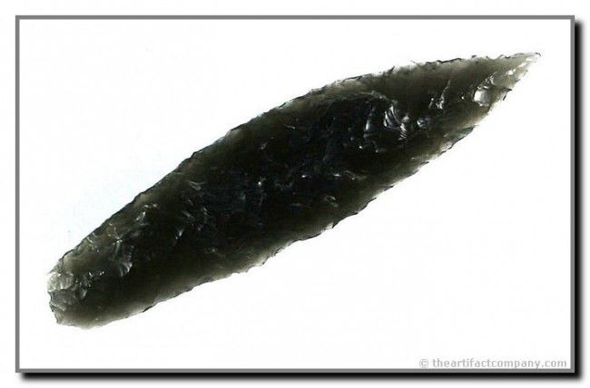 2 7/16" Cascade: Translucent Obsidian with a needle tip. Great flkaing. Oregon.