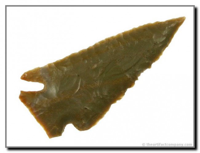'Killer' 2 7/16" Carter Cave Kirk: The magnificent kind that are only found in and around Bath Co., Kentucky. Beautiful Carter Cave flint. Awesome serrations. Long extended needle tip. Ex- Short Collection.