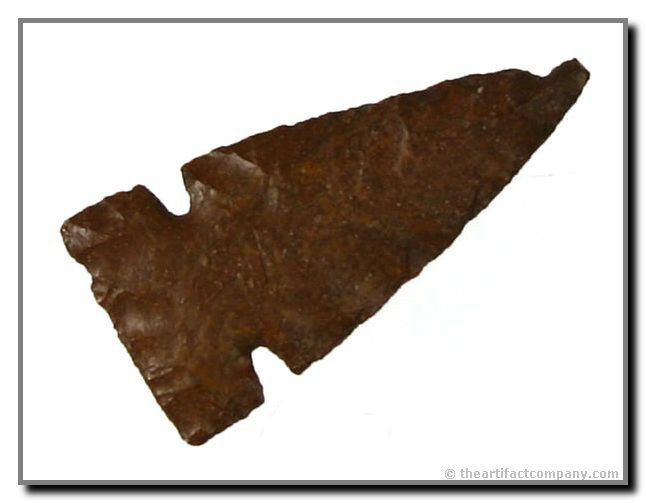 1 5/16" Washita: Jasper river find by George Green in Lincoln Co., Nebraska. Very thin and well made.