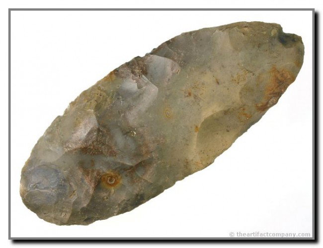 Large 7" Crib Mound Blade: Super example. Tremendous size. Great colors in the Hornstone. Loaded with minerals. Spencer Co., Indiana.
