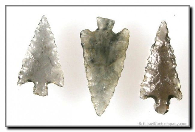 3 'Awesome' Obsidian Birdpoints: Longest 1 1/8". All in great condition. All extra thin. All HIGHLY translucent. Oregon.