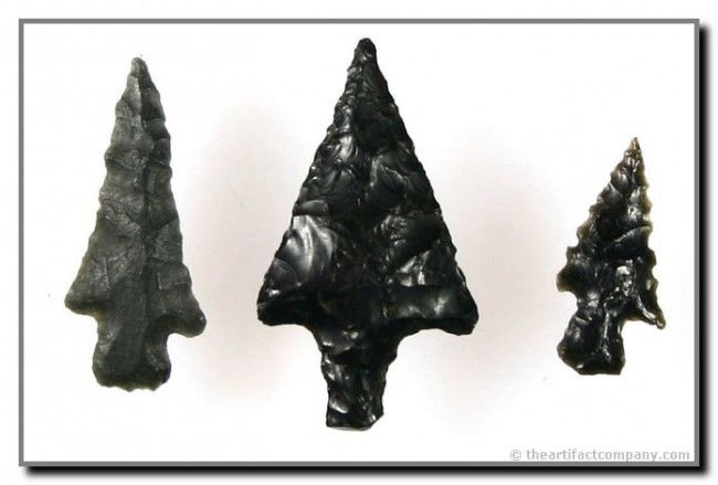 3 Killer Obsidian Birdpoints: Largest 1 1/4". All perfect. All Oregon.