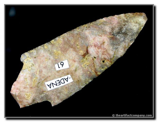 Really Nice 2 3/4" Dickson: Pink and white Boyle Chert. Great eye appeal. Found in Kentucky.
