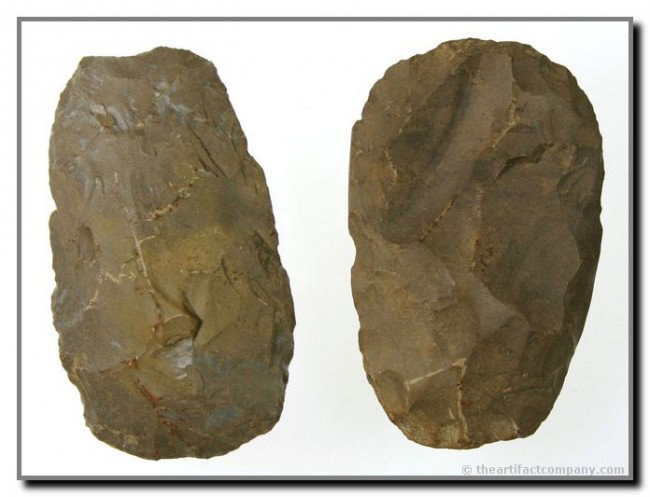 Pair of 3 Inch Flint Celts - Jackson COA's: Both from Bath Co., Kentucky. One Dover. One Ft. Payne. Each has a Jackson COA.